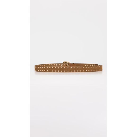 Women's Clean Western Flat Stud Belt, Dried Acorn, Brown, M💝 - Picture 3 of 4